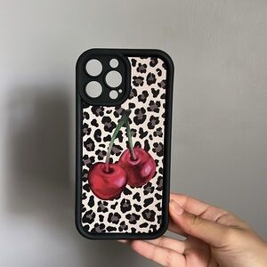 Cherry Leopard Print Phone Case 13 pro max